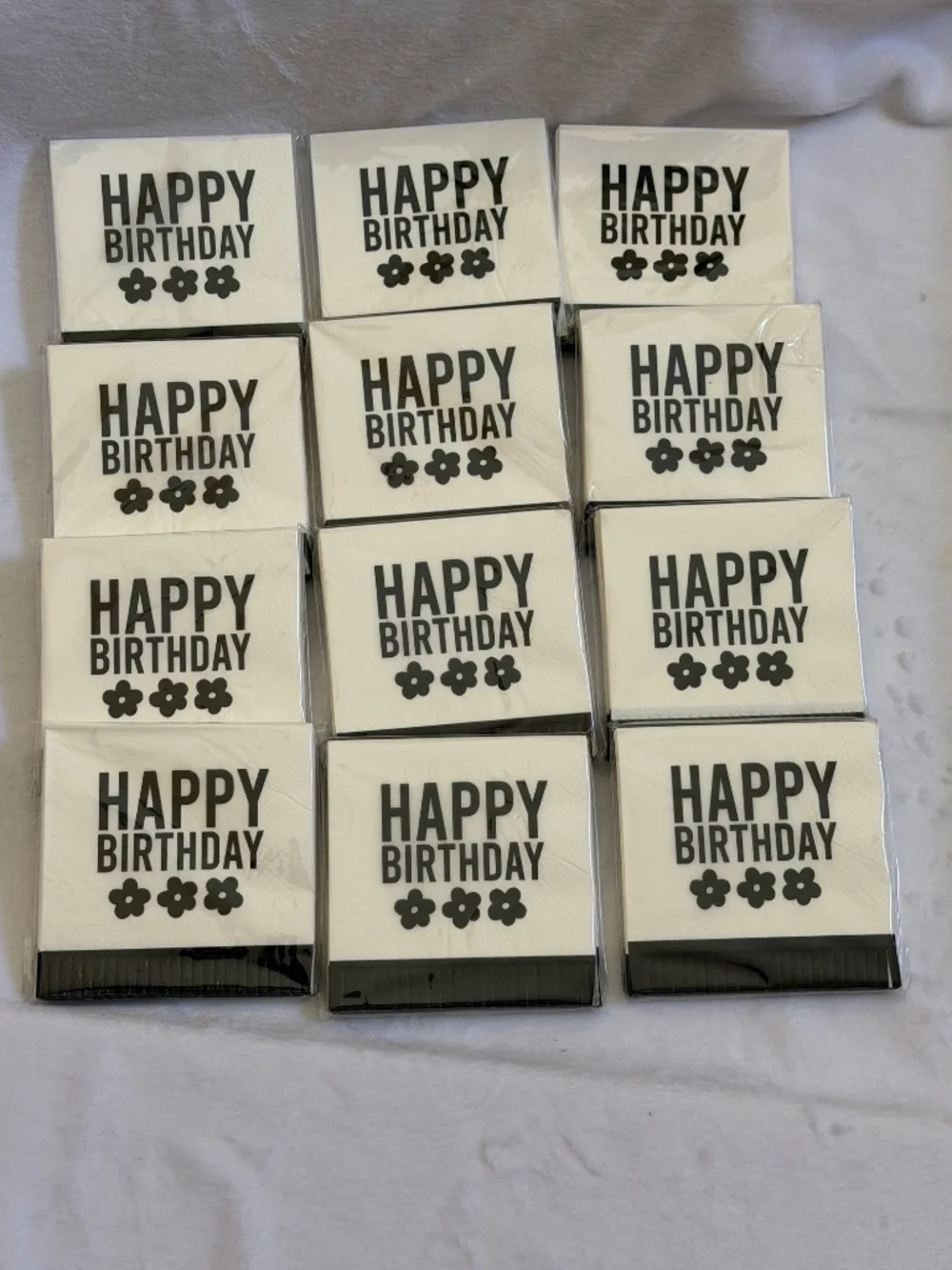 Lot of 12 Santa Barbara Design Studio Happy Birthday Napkins 240 Count Sealed 🎂